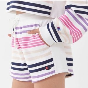 NWT Champion Striped Sweat Shorts